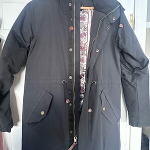 Burton Women’s Black Winter Parka with Floral Lining